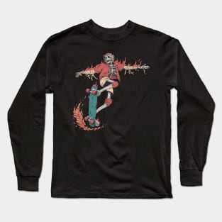 Skater Skull Long Sleeve T-Shirt